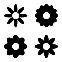 Flower icons set.Flower icon collection.