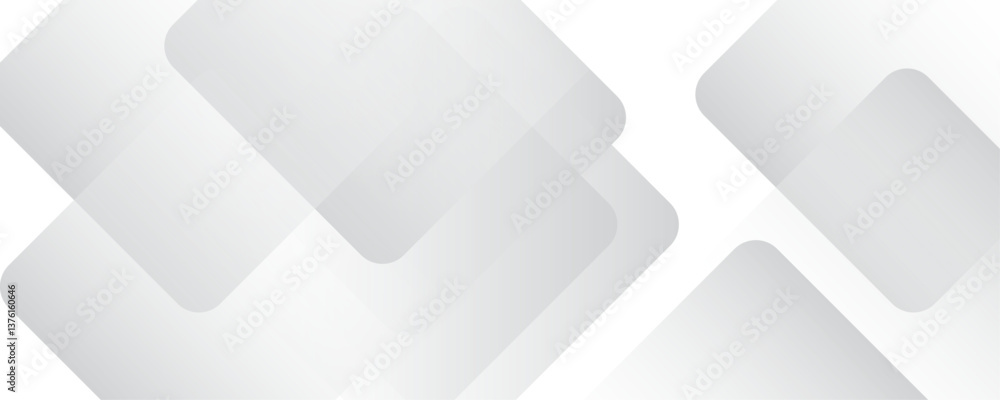Aufkleber abstract white background. square geometric pattern modern and minimal concept white and gray color 