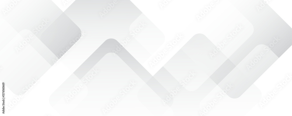 Poster abstract white background. square geometric pattern modern and minimal concept white and gray color 