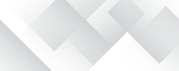 Fototapeta premium Abstract white background. Square geometric pattern modern and minimal concept white and gray color abstract background for business, presentation, banner.