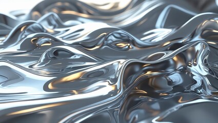 close up of a fluid metal surface for background used,