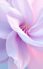 Naklejka premium Delicate petals unfold in a serene pastel world filled with soft light and tranquility
