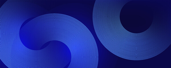 Abstract blue glowing geometric lines modern shiny blue circle lines pattern. Suit for cover,