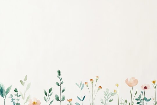 Delicate floral design with soft colors, creating serene and upl