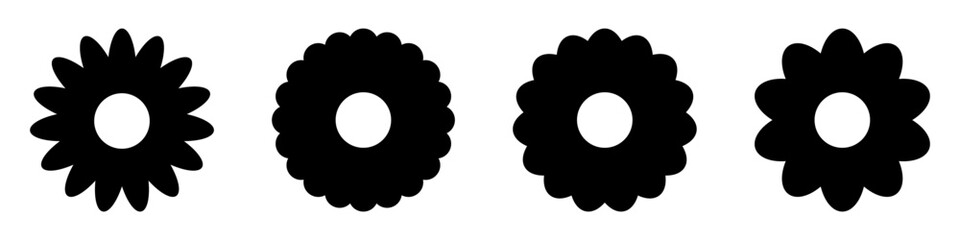 Flower icons set.Flower icon collection.