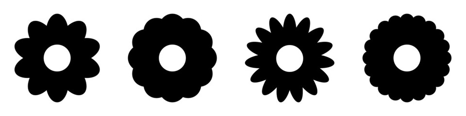 Flower icons set.Flower icon collection.