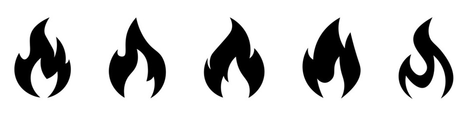 Obraz premium Fire icons .Fire icon collection.