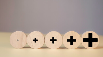 Plus Signs of Growth Symbolizing Success, Positive Thinking, and Human Potential ideas, support,...