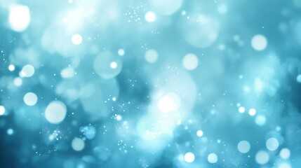 Obraz premium Light blue background, blurred white light spots, cute style with soft edges and atmospheric effects, anime aesthetics, minimalism illustration