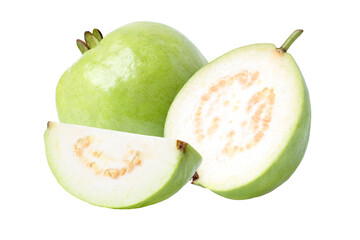 Guavas with slice isolated