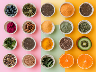 A colorful mix of dried fruits nuts and spices in a bowl