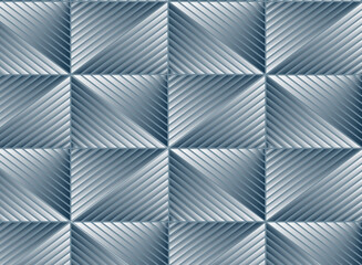Abstract metallic geometric pattern with symmetrical diagonal lines