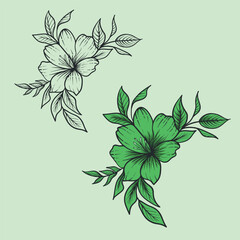 Flower Vintage Vector Illustration