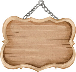 watercolor wooden sign