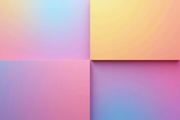 Fototapeta premium Four color gradient square tiles in soft pastel shades, chic, modern, texture