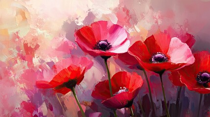 Abstract red and pink flower photography