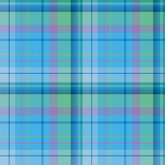 Seamless pattern with pleasant blue, violet and green colors for plaid, fabric, textile, clothes, tablecloth and other things. Vector image.