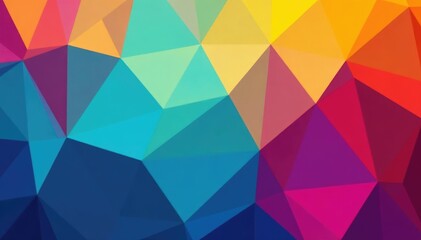 Obraz premium Geometric shapes in vibrant colors create an energetic backdrop , design element, bright, graphic