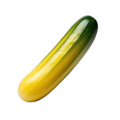 A fresh, vibrant zucchini showcasing its unique yellow and green colors. transparent background.