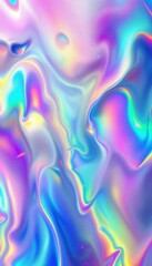 Obraz premium A mesmerizing holographic abstract background featuring an iridescent texture that shifts and shimmers like a rainbow-colored foil, as if a hologram 