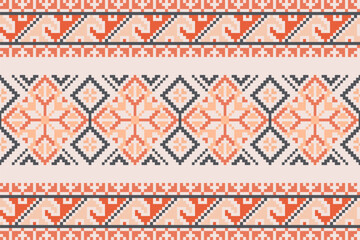 Aztec geometric art ornament.Embroidery ethnic oriental pixel art pattern.Ethnic geometric fabric pattern Cross Stitch.Abstract,vector,illustration,Texture,frame,decoration,motifs,silk wallpaper