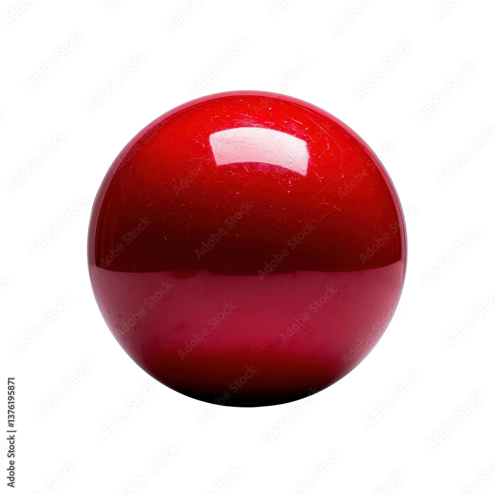 Poster a shiny red sphere with a smooth surface, ideal for abstract design and backgrounds. transparent bac