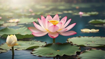 A vibrant collection of pink lotus flowers arranged in paper trays.