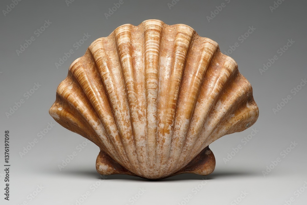 Poster a detailed image showcasing a large shell in its entirety