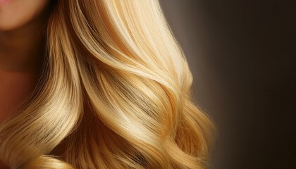 Naklejka premium Long hair of a woman close up