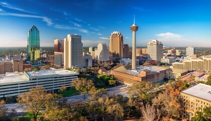 Obraz premium san antonio texas usa downtown skyline