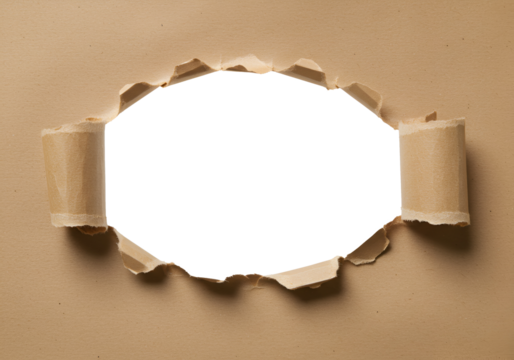 "Breakthrough: Hands Tearing Through White Paper with Dramatic 3D Effect"