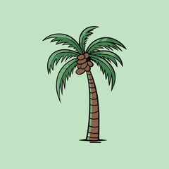 vector of illustration of palm tree