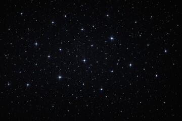 Fototapeta premium Numerous bright stars twinkling in the dark night sky create a captivating cosmic scene, inviting wonder and inspiration from the vastness of the universe and its celestial beauty