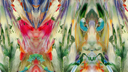 Fototapeta premium Abstract art background . Hand painting artwork on canvas .