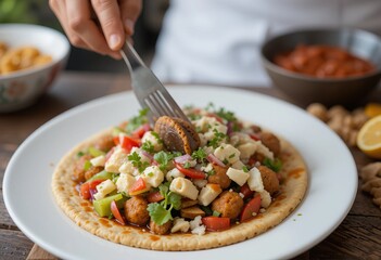 A collage of different photos of grilled meat dishes, including kebabs and shawarma