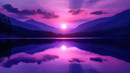 Fototapeta premium PNG Purple evening sky clouds pastel view. illustration