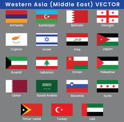 Professional Middle East Flags Pack