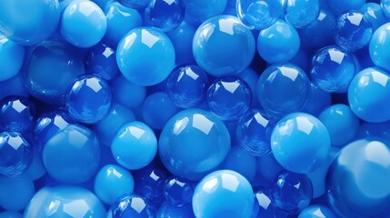 Blue polymer pellets used in various applications. illustration