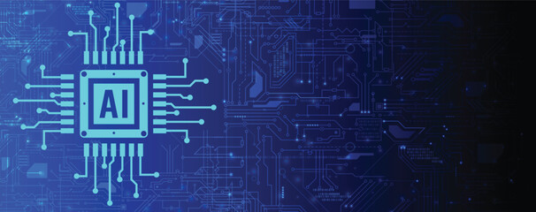 Artificial intelligence and network concept