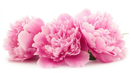 Fototapeta premium peony flowers isolated on white. illustration