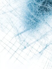 Fototapeta premium Abstract Blue Grid Network - Intricate blue lines forming a grid-like network, abstract design, art