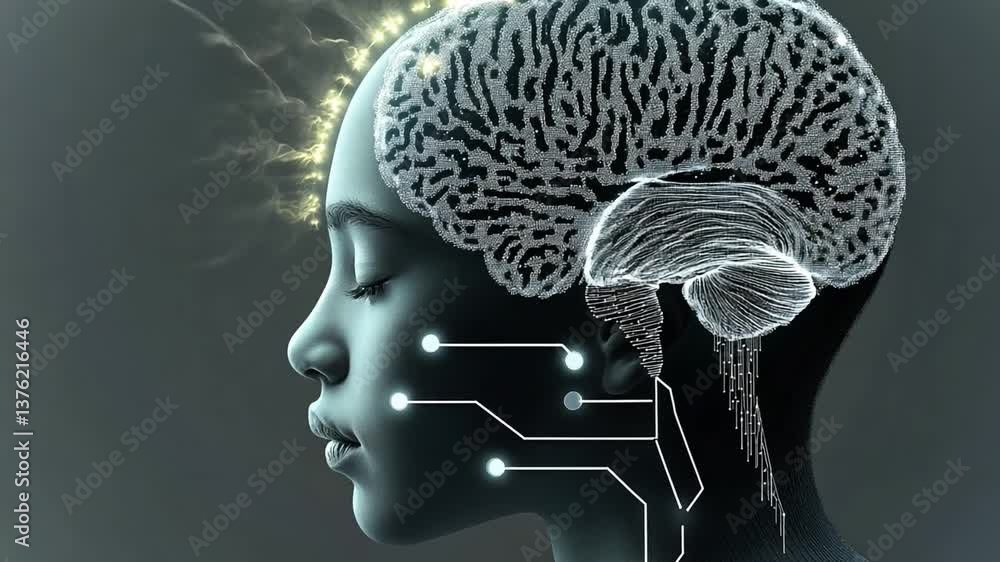 Aufkleber exploring the potential of neural implants in advancing healthcare and neuroscience technology