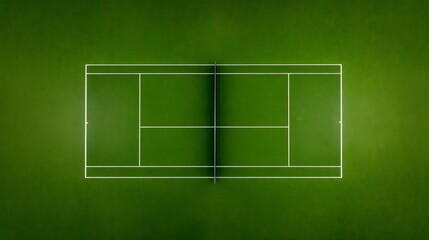 Tennis athlete racing on court action shot of ball and racket sport environment aerial view dynamic competition