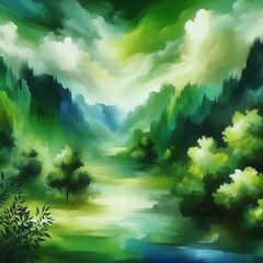 Fototapeta premium growth harmony and nature These paintings