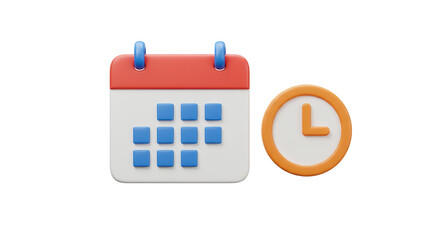 Isolated Calendar and Clock