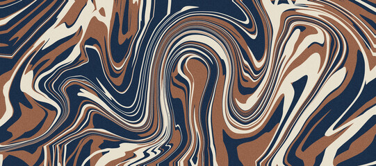 Grainy Background With Elegant Navy and Copper Marble Swirl
