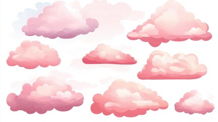 PNG Evening pastel pink clouds weather nature outdoors. illustration