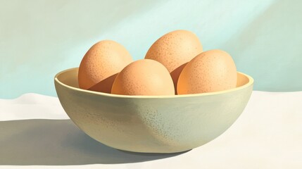eggs in a bowl illustration