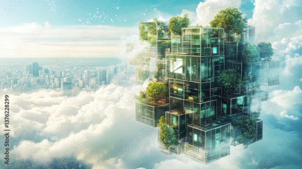 Poster cutting-edge progress in digital cube architecture: merging technology and information, cloud insigh