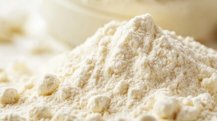 Vanilla Protein Powder Heap with Soft Granules